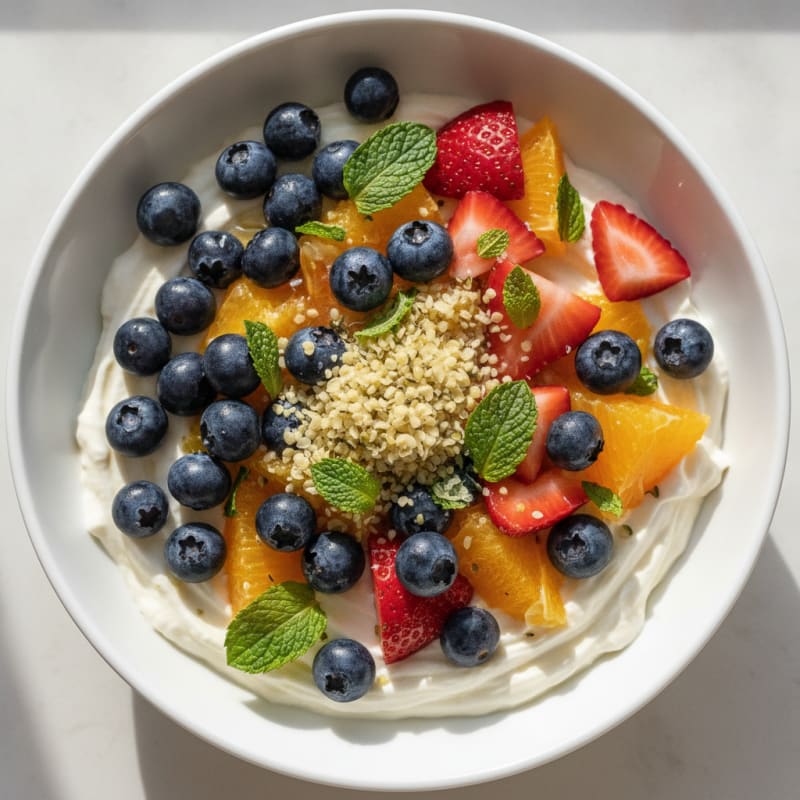 High-Protein Berry Citrus Mint Bowl