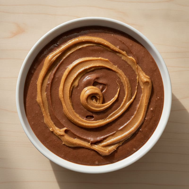 Creamy Chocolate Protein Pudding with Peanut Butter Swirl