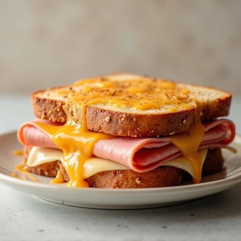 Open-Face Honey Mustard Ham and Swiss Melt