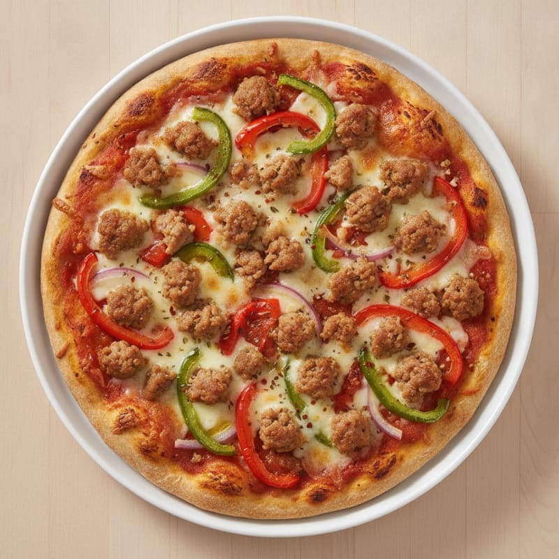 Sausage and Pepper Flatbread Pizza
