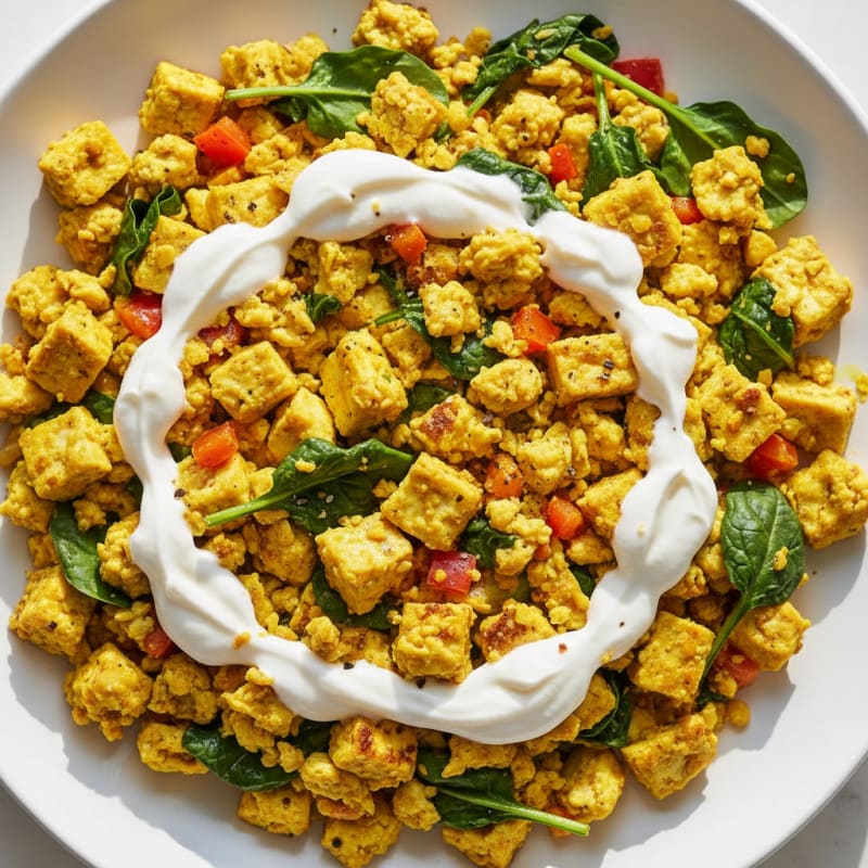 Creamy Spiced Tofu Scramble