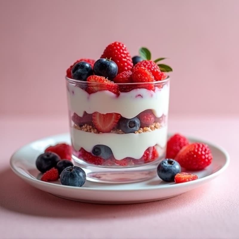Silky Greek Yogurt and Mixed Berry Protein Parfait