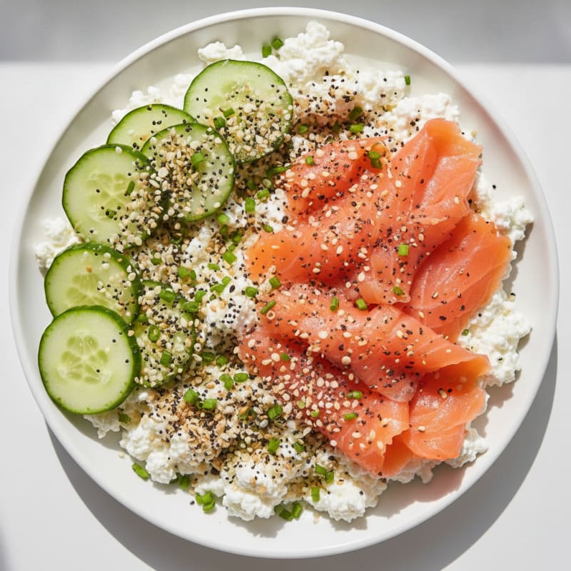 Cottage Cheese with Everything Bagel Seasoning