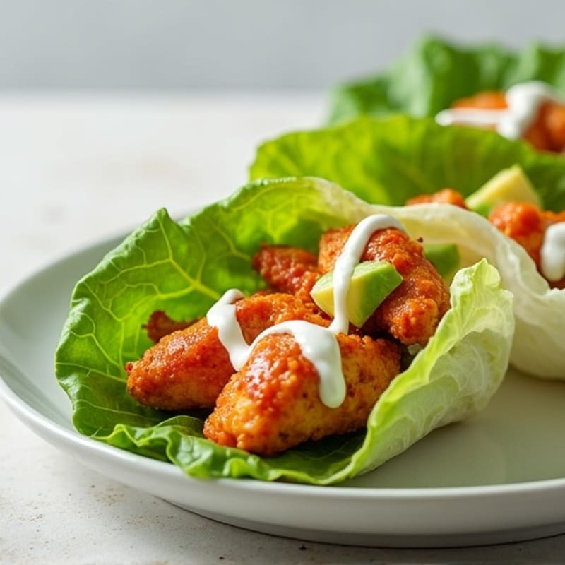 Crispy Buffalo Chicken Lettuce Wrap