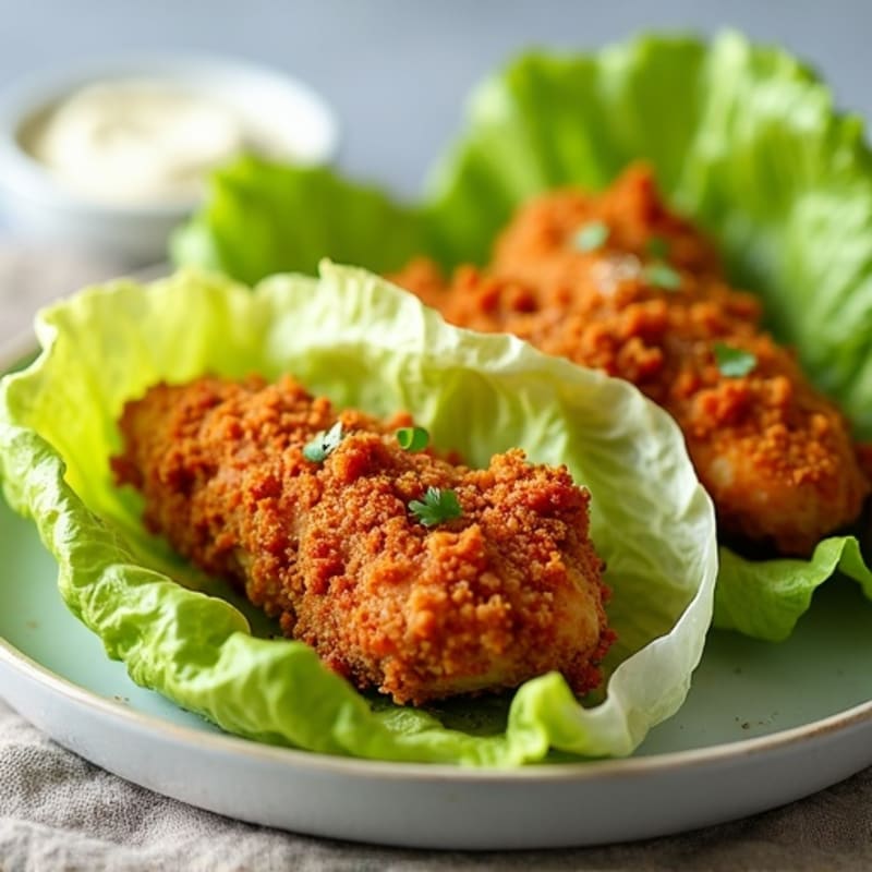Crispy Buffalo Chicken Lettuce Wraps