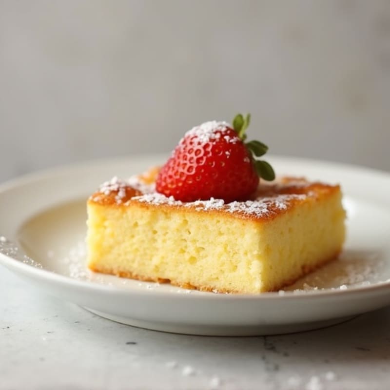 Protein-Packed Vanilla Bean Custard Cake