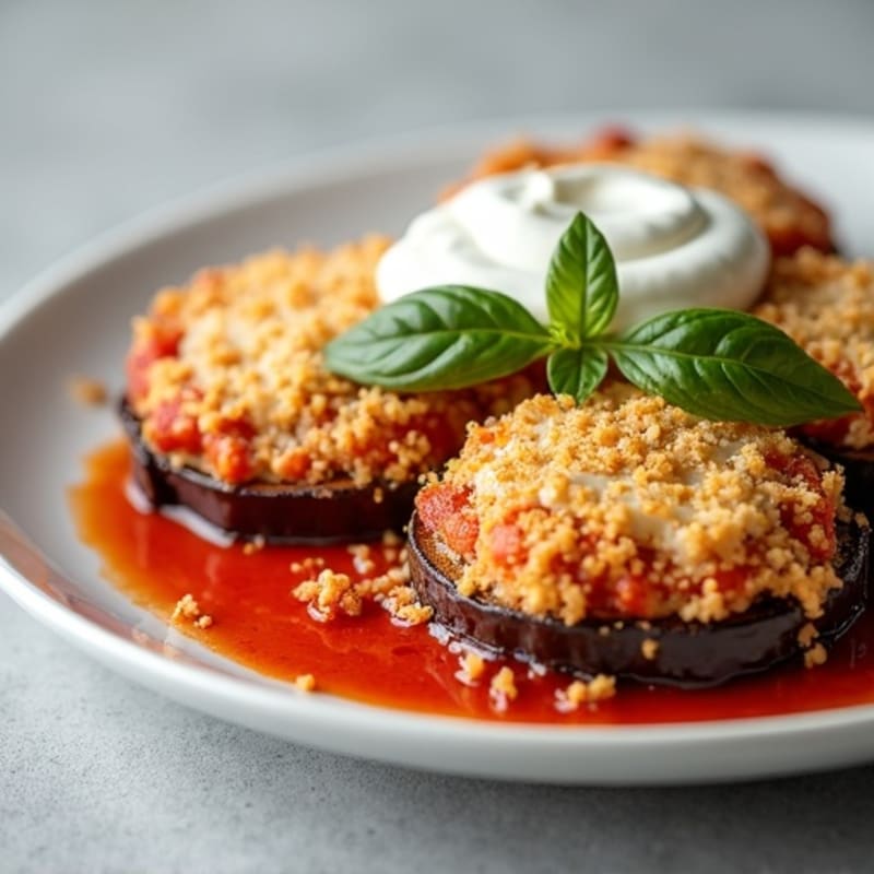 Crispy Baked Eggplant Parmesan