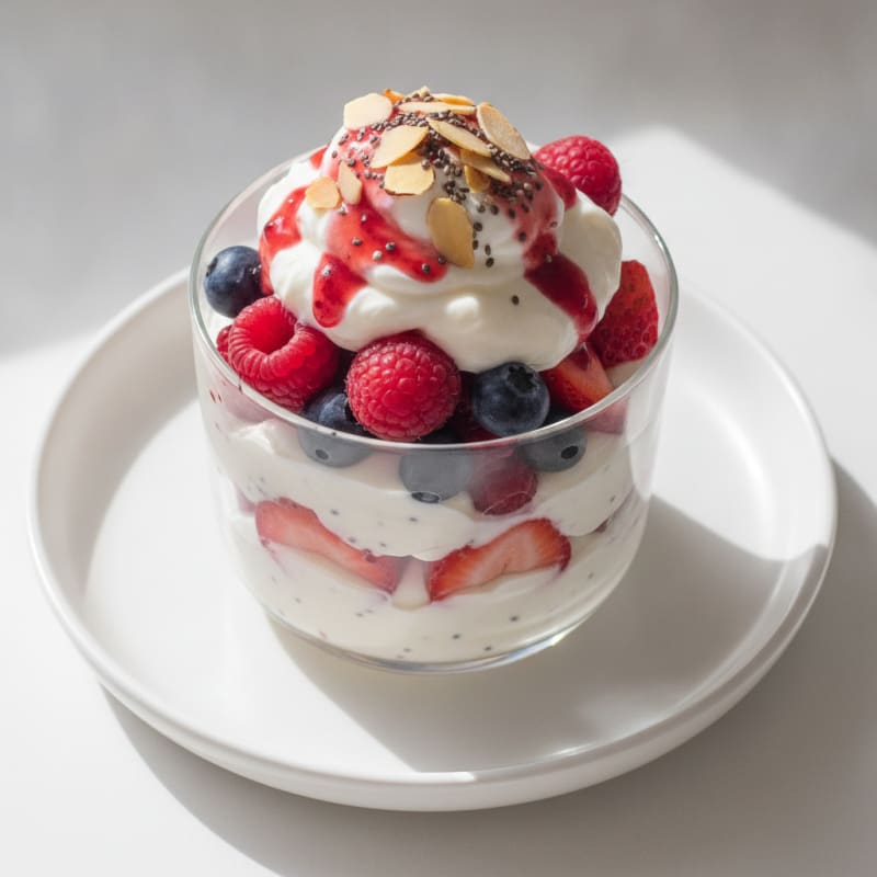 Creamy Greek Yogurt Protein Parfait with Mixed Berries