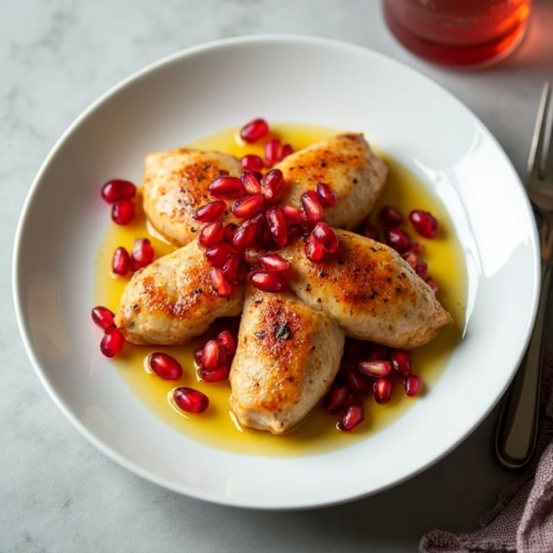 Saffron-Spiced Chicken with Pomegranate