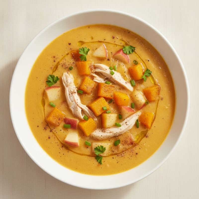 Roasted Butternut Squash and Apple Soup