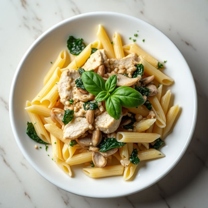 Creamy Garlic Chicken Penne with Fresh Herbs