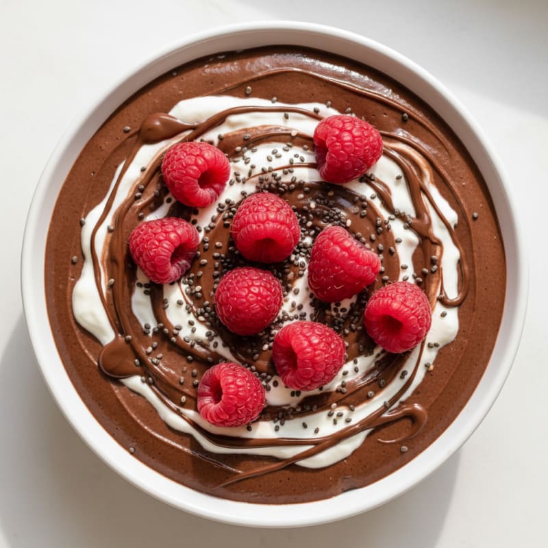 Silky Chocolate Protein Pudding with Greek Yogurt