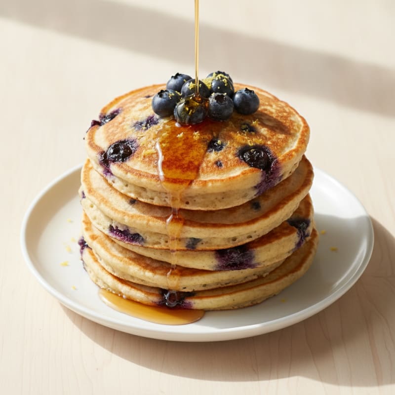 High-Protein Blueberry Ricotta Pancakes