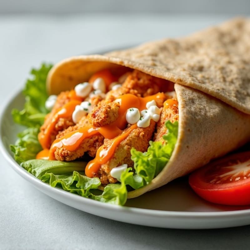 Healthy Buffalo Ranch Chicken Wrap