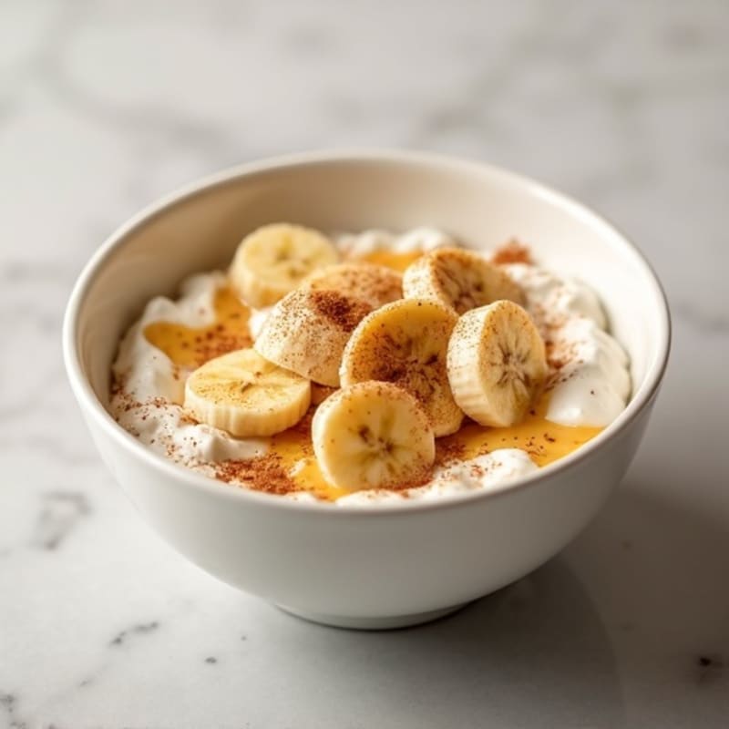 Creamy Cinnamon Banana Peanut Butter Yogurt Bowl