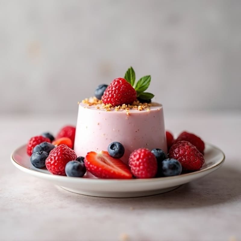 Silky Greek Yogurt Protein Mousse with Berries