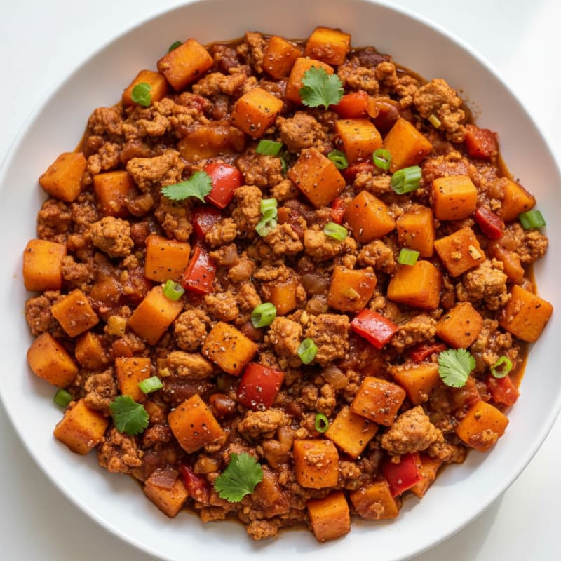 Sweet Potato and Turkey Chili Skillet