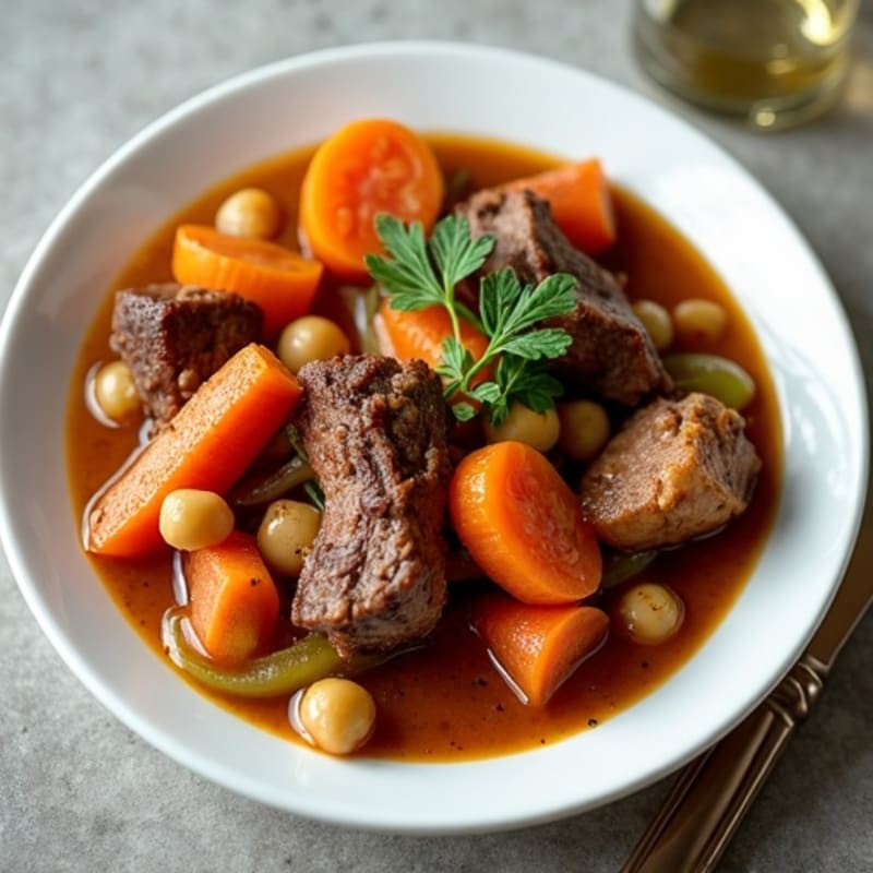Tender Spiced Lamb and Vegetable Braise