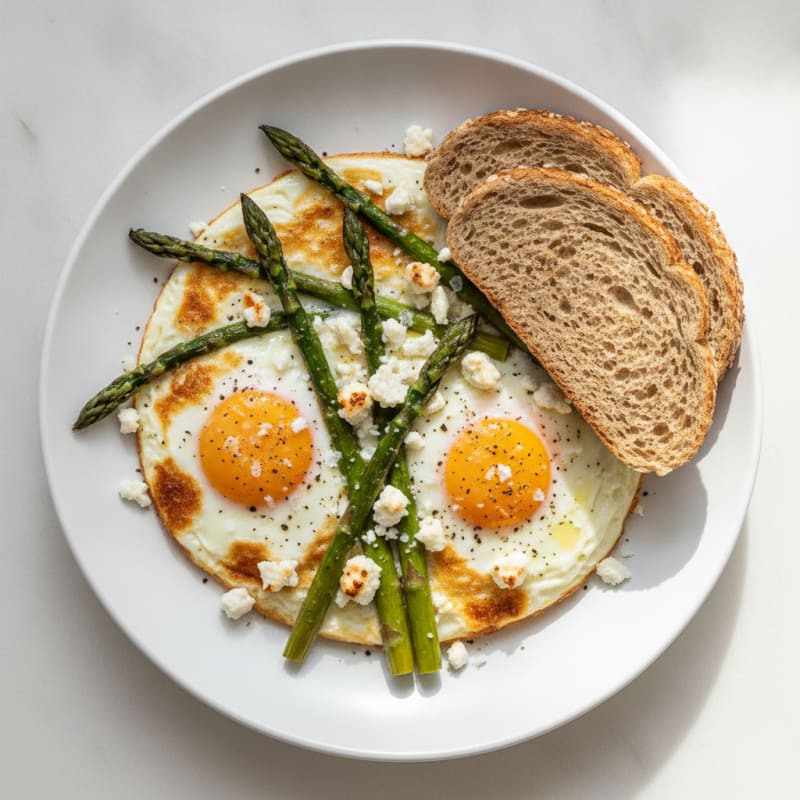Baked Eggs with Roasted Asparagus