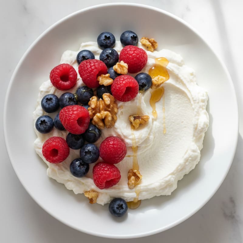 Silky Greek Yogurt Protein Mousse with Fresh Berries