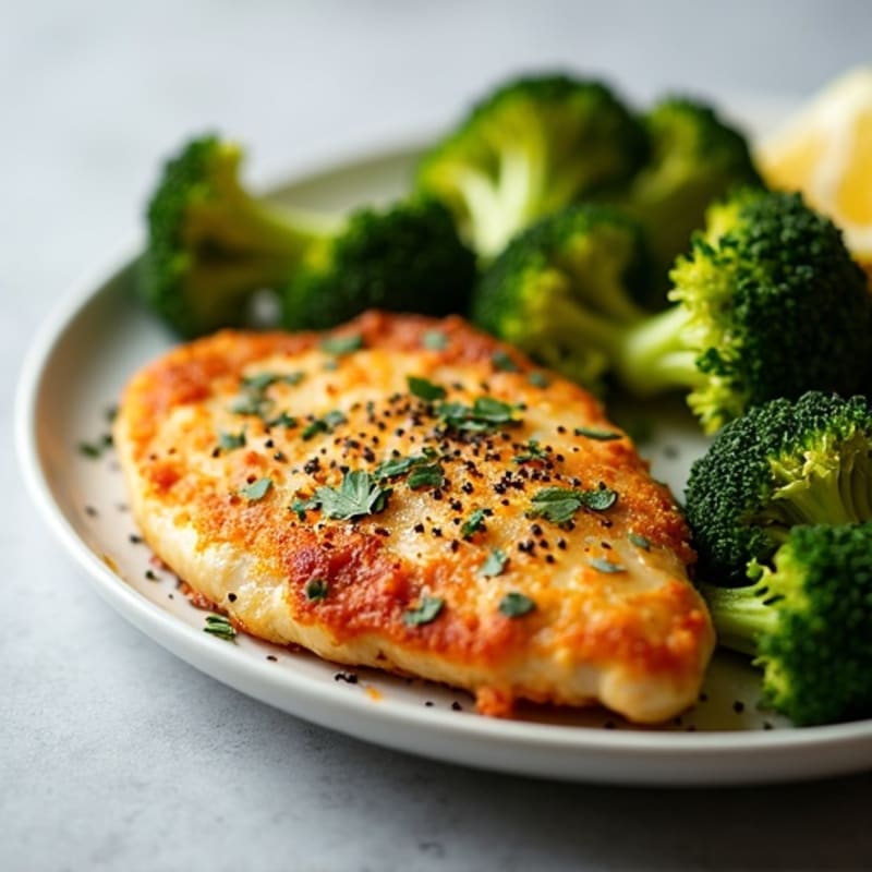 Crispy Lemon-Herb Chicken with Roasted Broccoli