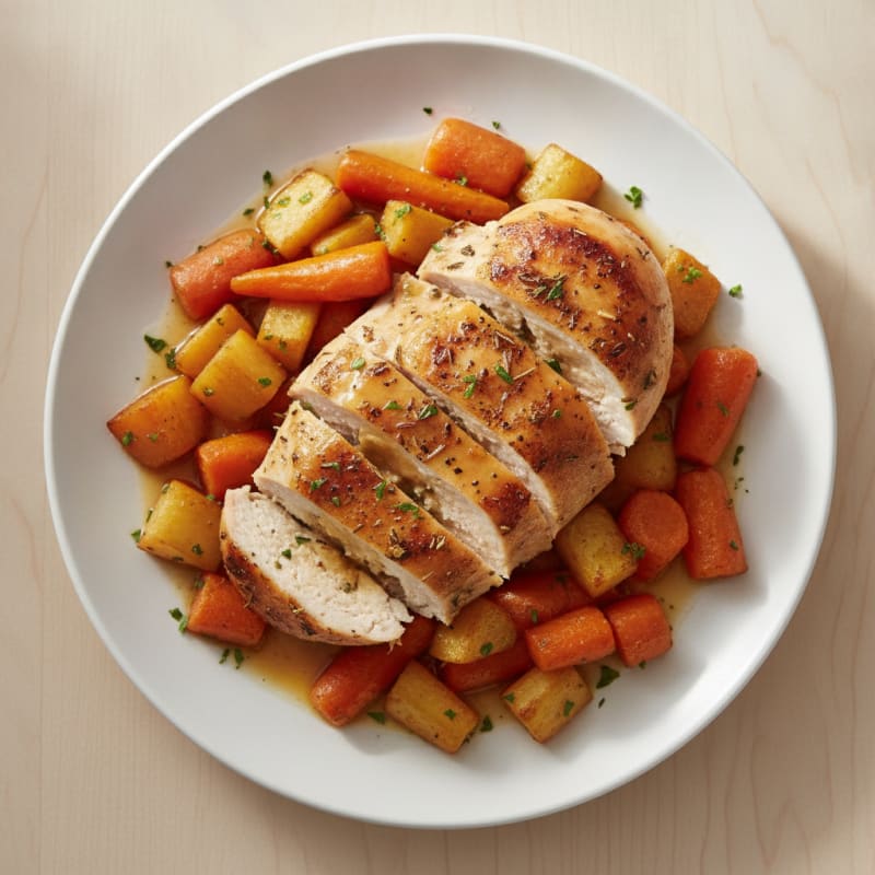 Savory Herb-Roasted Chicken with Root Vegetables