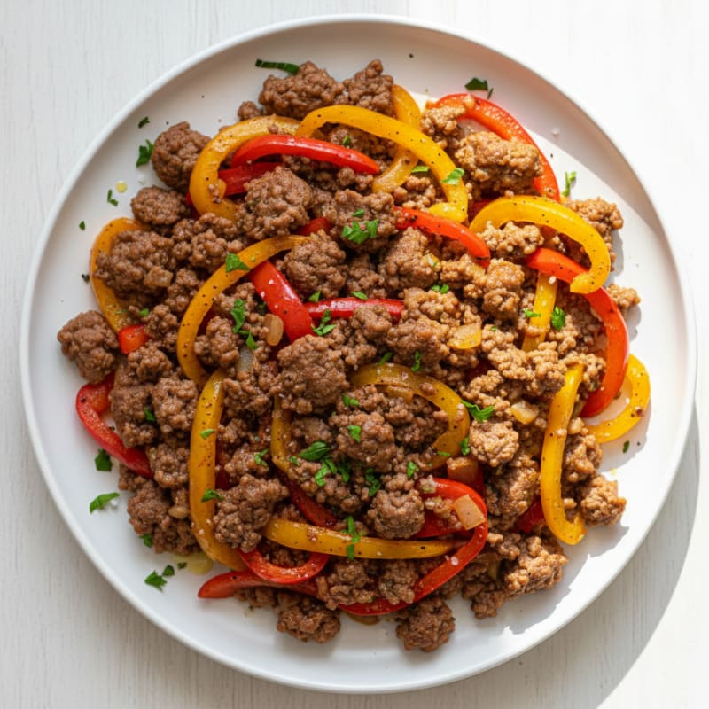 Paprika Beef and Bell Pepper Skillet