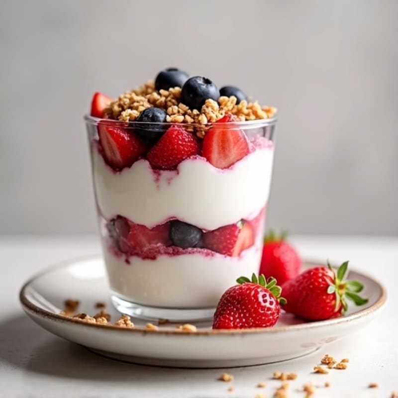 Creamy Greek Yogurt Protein Parfait with Mixed Berries