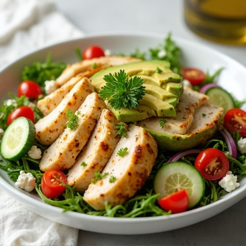 Lemon-Herb Roasted Chicken Salad with Fresh Vegetables