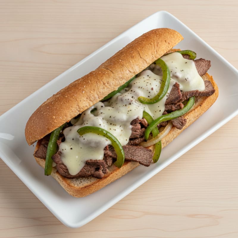Classic Philly Cheesesteak Sandwich