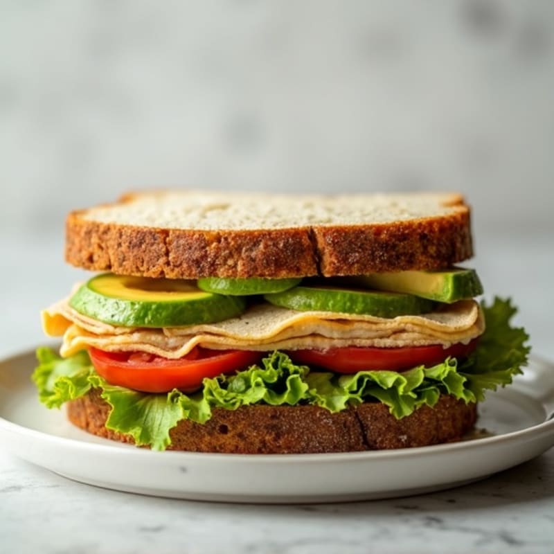 Lean Turkey and Avocado Sandwich on Fiber-Rich Low Calorie Bread