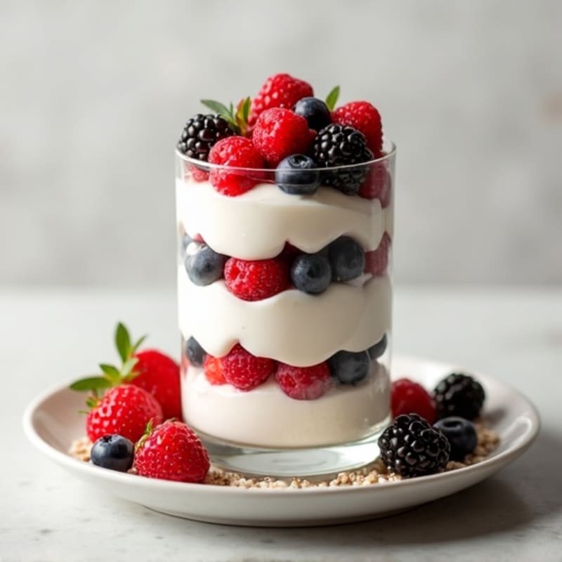 Creamy Greek Yogurt Protein Parfait with Berries