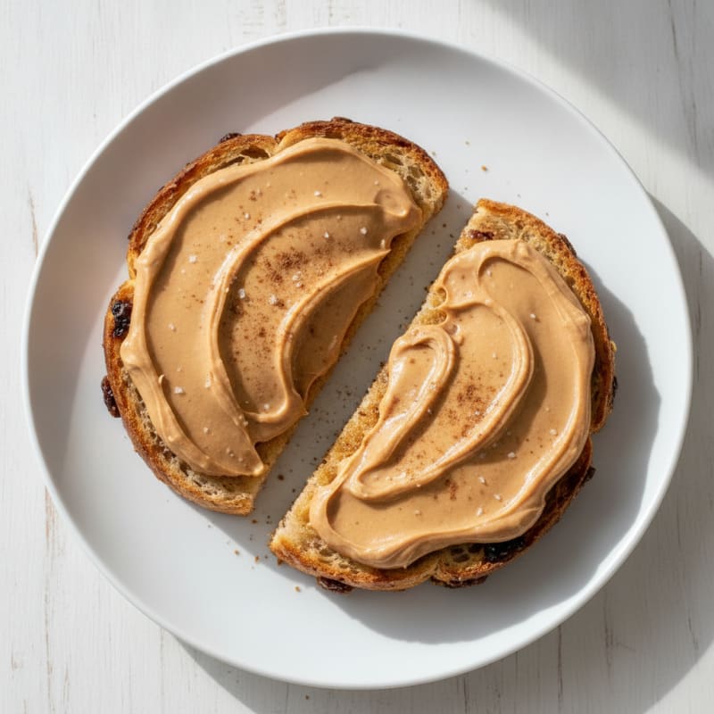 Cinnamon Raisin Toast with Peanut Butter Yogurt