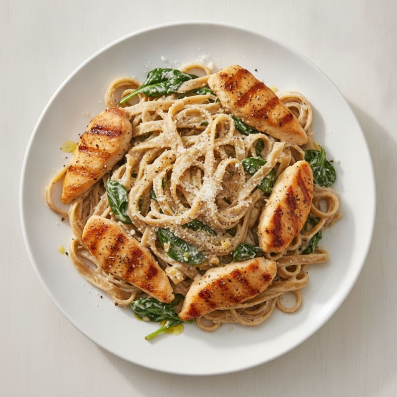 Garlic Parmesan Chicken Alfredo Pasta
