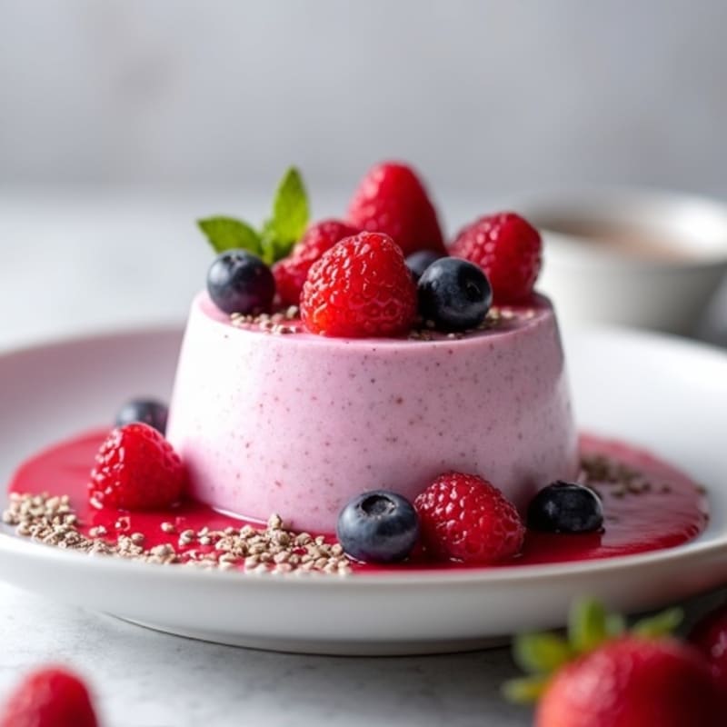 Silky Greek Yogurt Protein Mousse with Mixed Berries