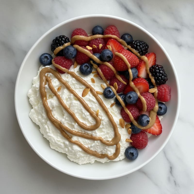 Silky Greek Yogurt Protein Mousse with Mixed Berries