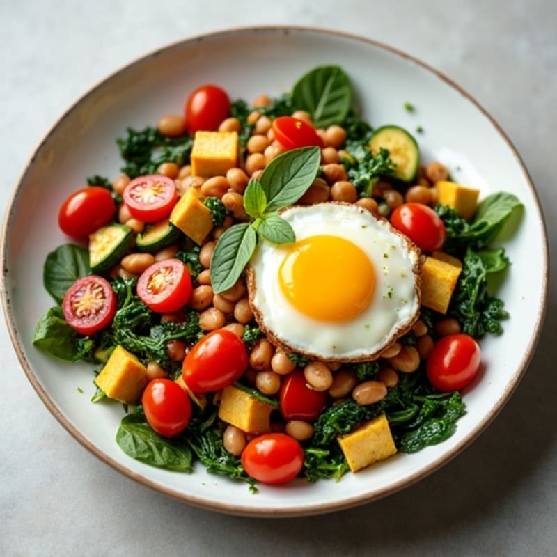 Hearty Kidney Bean and Vegetable Skillet with Fresh Herbs