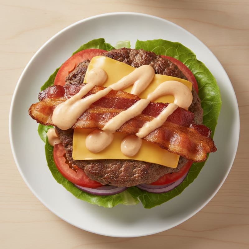 Double Bacon Cheeseburger with Secret Sauce