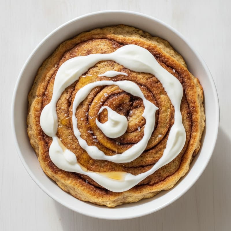 Cinnamon Roll Pancake Bowl