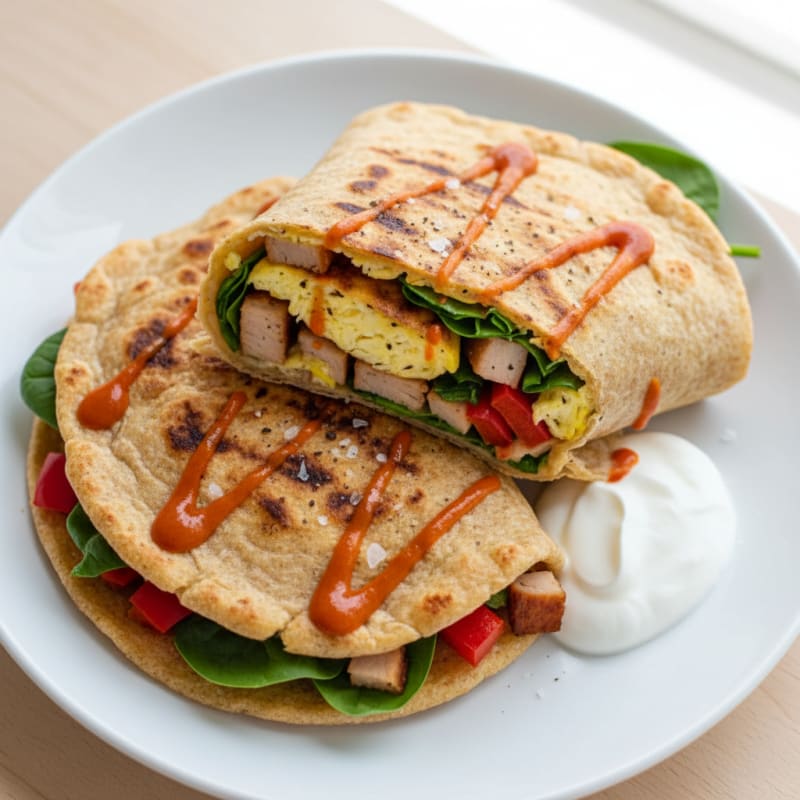 Crispy Golden Egg and Veggie Wrap