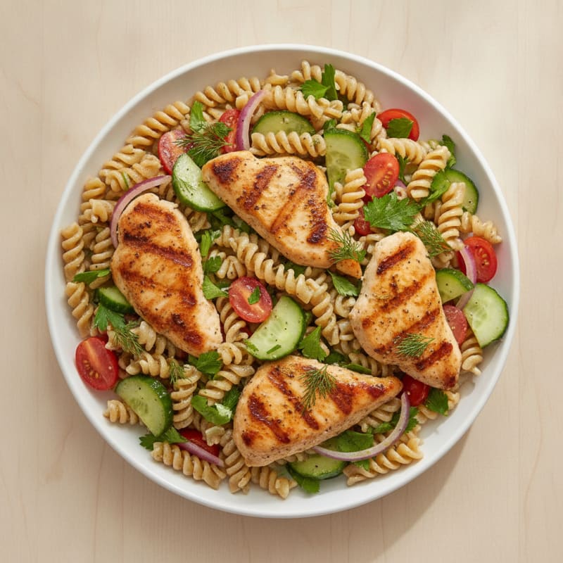 Lemon-Herb Chicken Pasta Salad