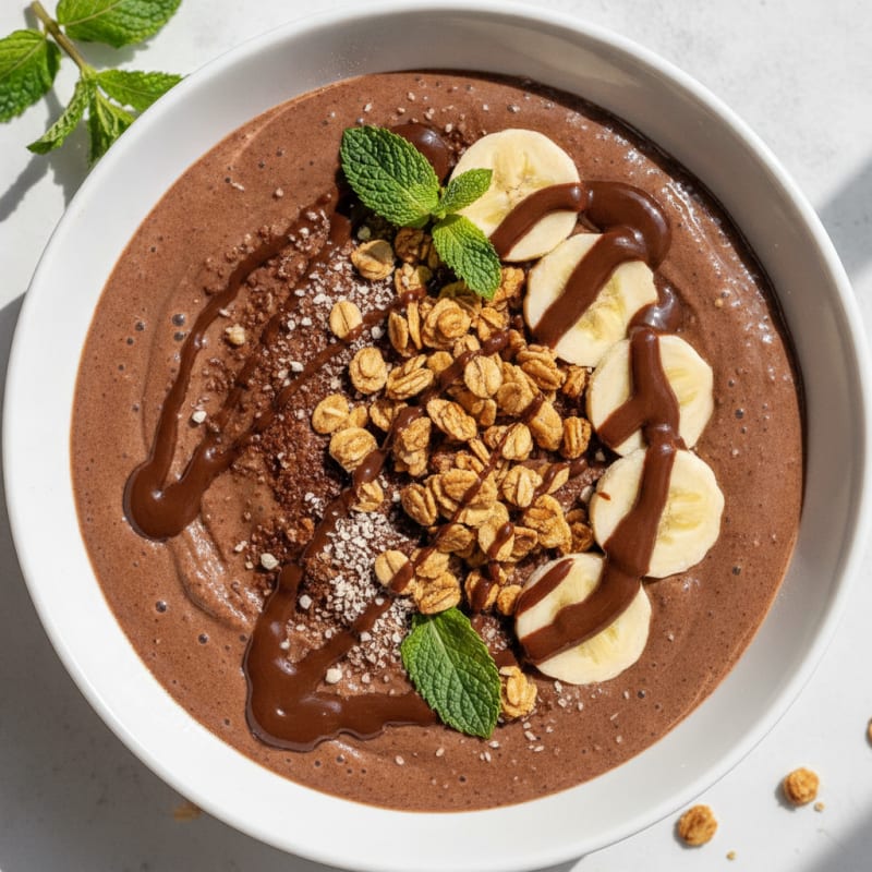 Chocolate Protein Shake with Silken Tofu and Banana