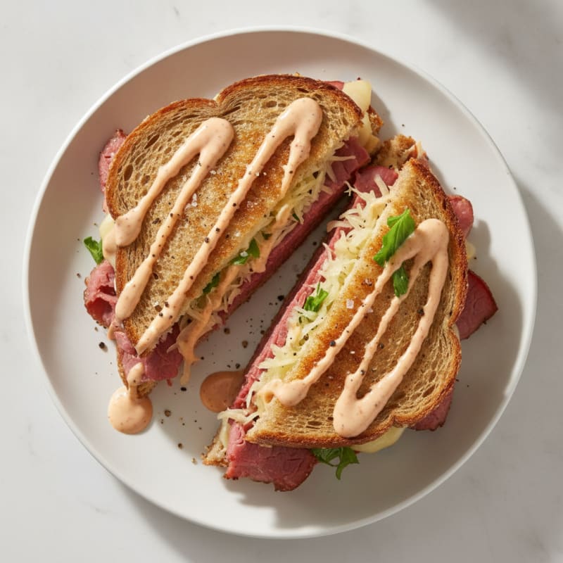 Corned Beef Reuben with Sauerkraut