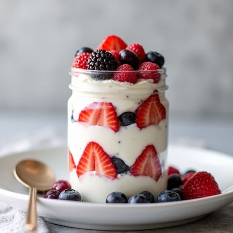 Creamy Greek Yogurt Protein Parfait with Berries