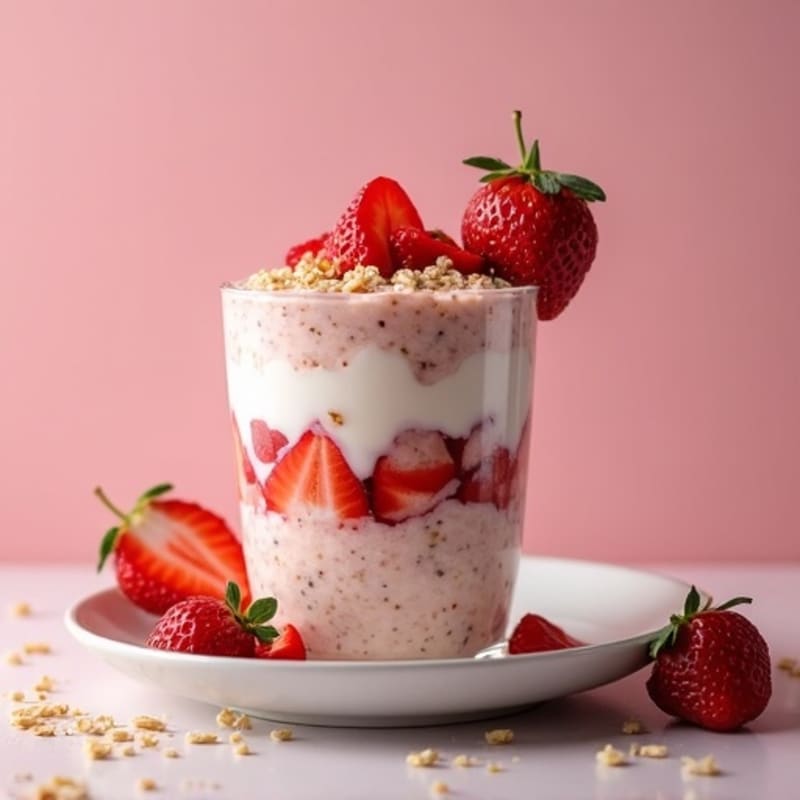 Creamy Strawberry Shortcake Overnight Oats