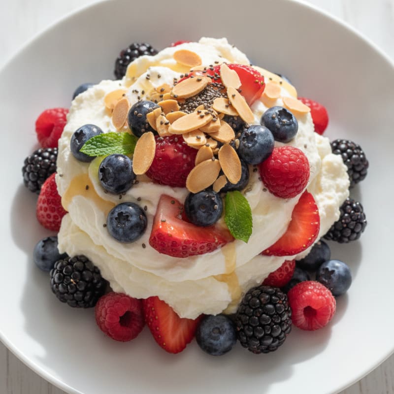 Creamy Greek Yogurt Protein Parfait with Mixed Berries