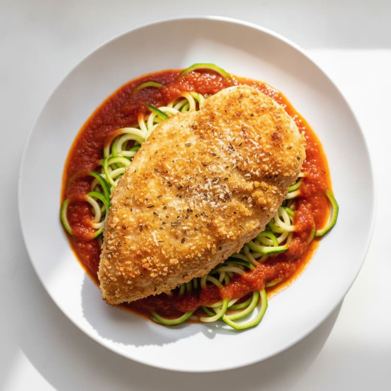 Parmesan-Crusted Chicken with Marinara Sauce