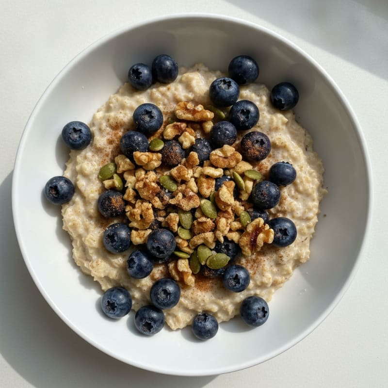 Blueberry Oatmeal with Bone Broth Protein