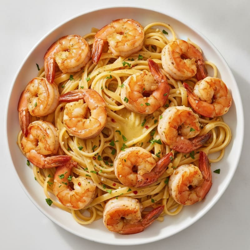 Garlic Butter Shrimp Scampi with Linguine