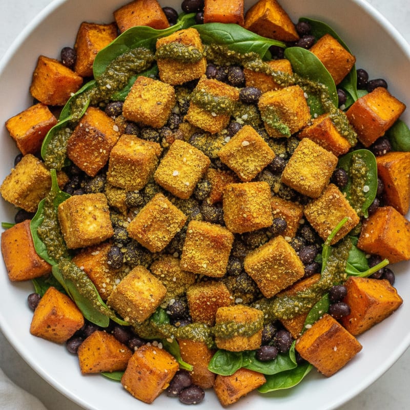 Roasted Sweet Potato and Black Bean Bowl